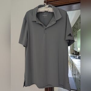 Adidas Men's Gray Golf Polo Shirt - Size M